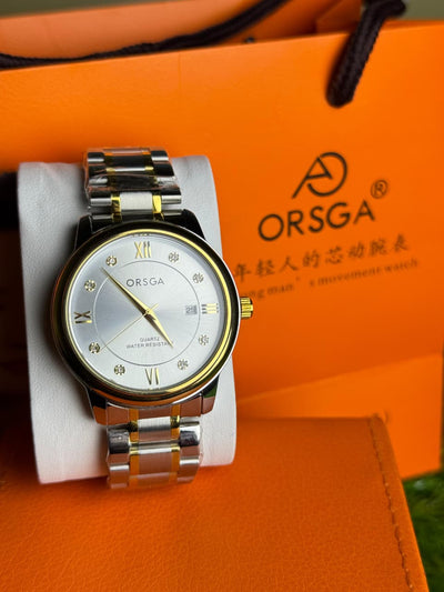 ORSGA MENS QUARTZ WATCH SILVER